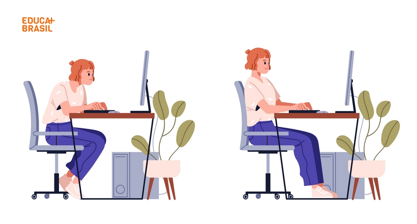 Posicionamento Correto do Computador e Materiais: Cuidado Com os Olhos e o Pescoço - inspiração 2