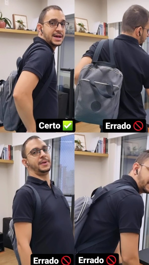 A Altura Ideal da Mochila nas Costas - inspiração 1