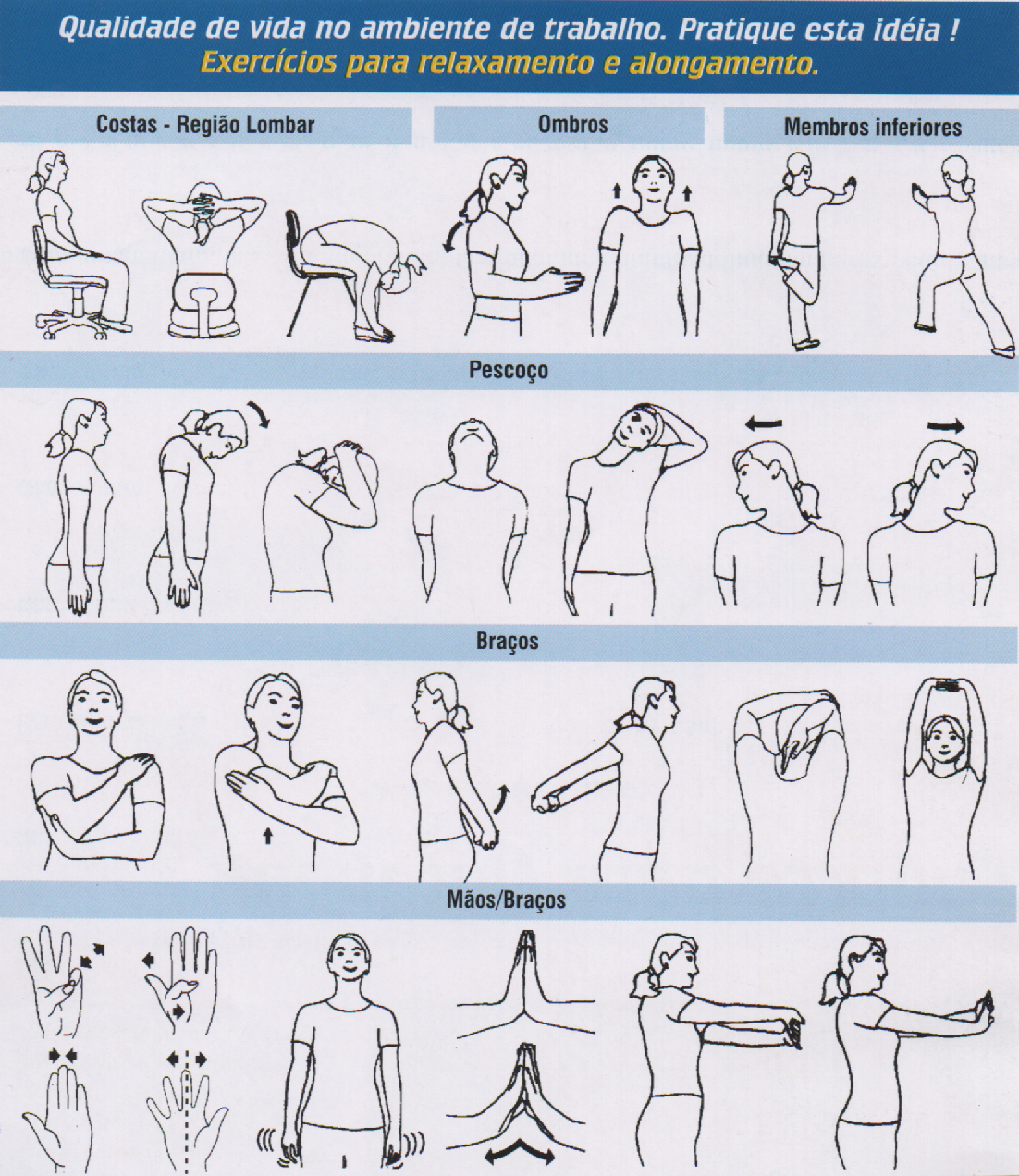 Rotina de Alongamento Rápida para o Escritório