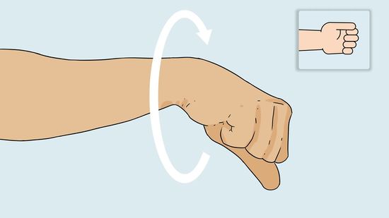 alongamento de punho circular