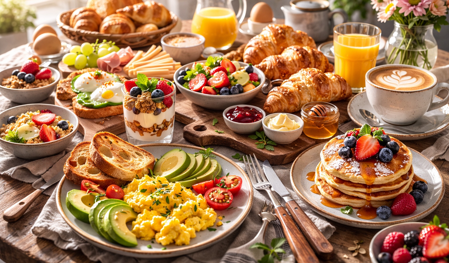 Ideias de decoração de mesa para brunch