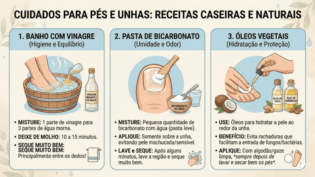 Como clarear as unhas dos pés com bicarbonato
