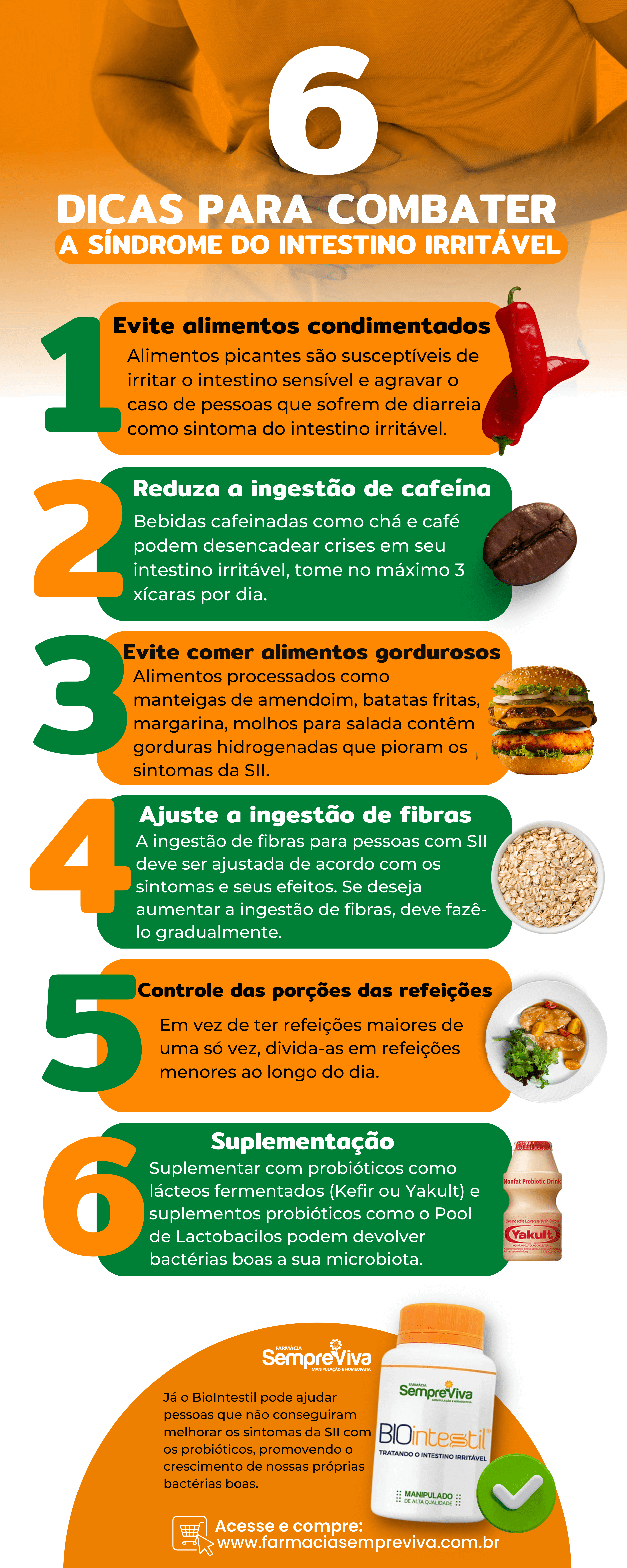 Como tratar a síndrome do intestino irritável com alimentação