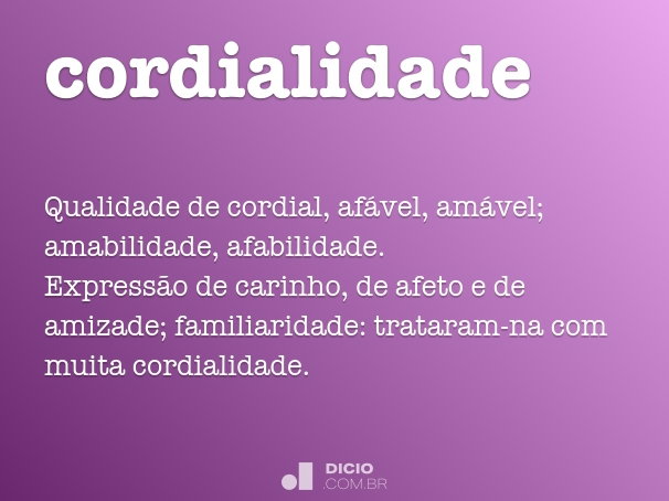 significado de cordialidade
