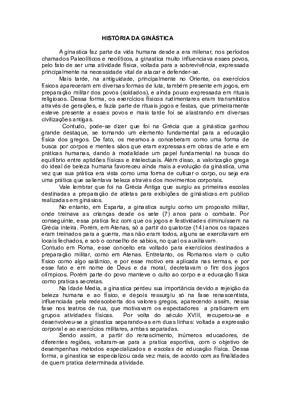 A evolução da Ginástica Rítmica