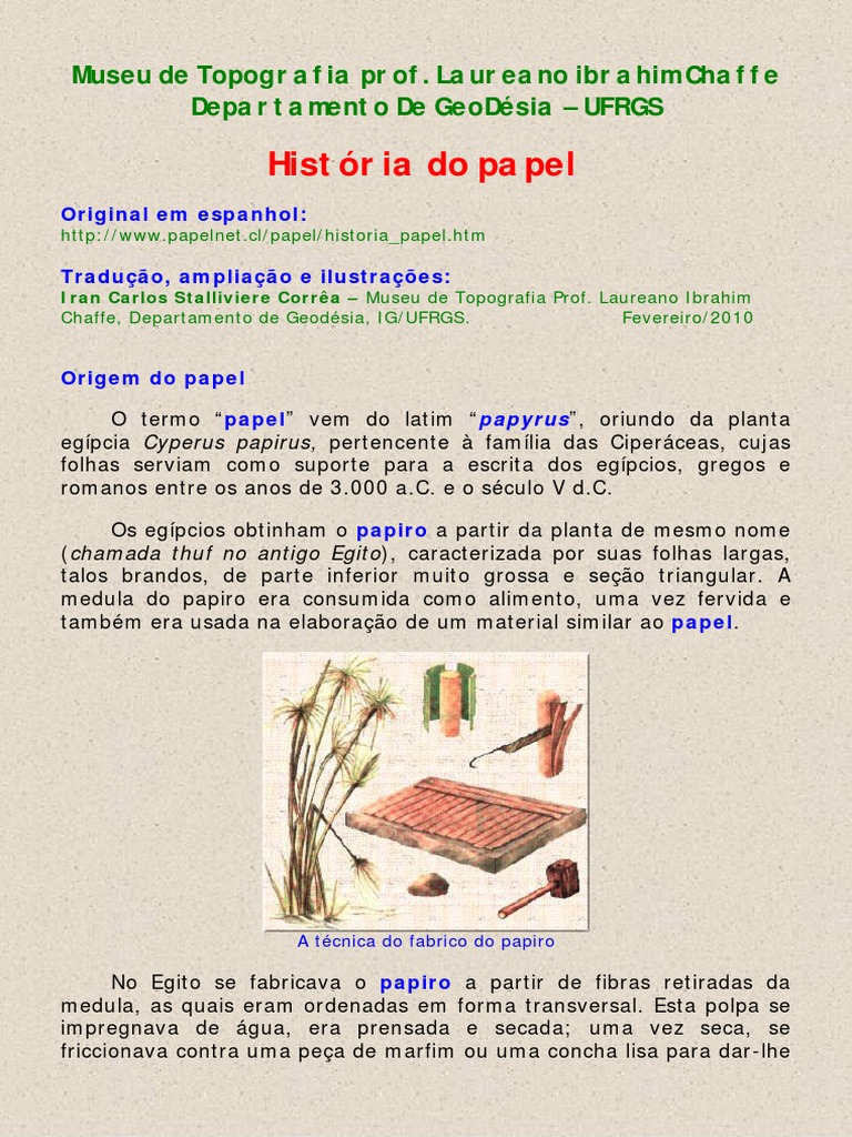história do papel