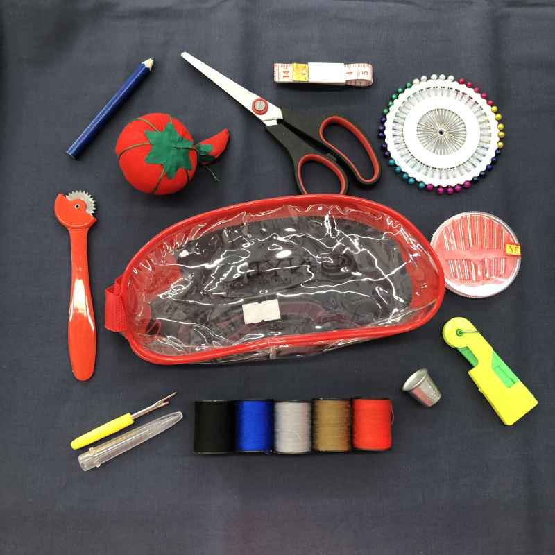 organização de kit de costura