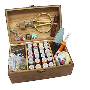 organização de kit de costura