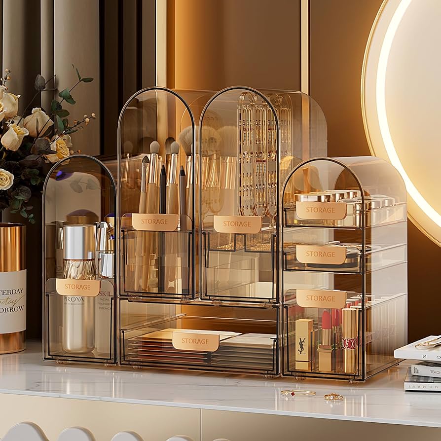 Organizadores de maquiagem DIY: ideias econômicas