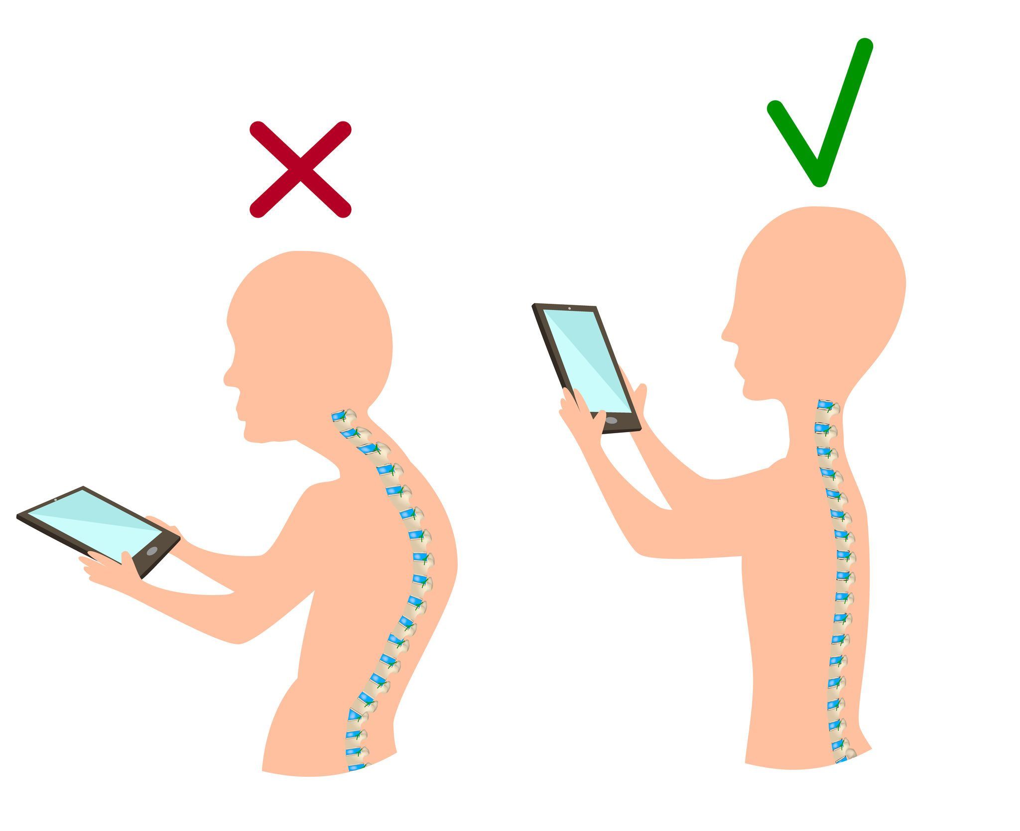 postura ao usar tablet