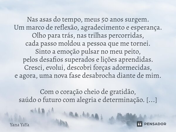 reflexão 50 anos de vida