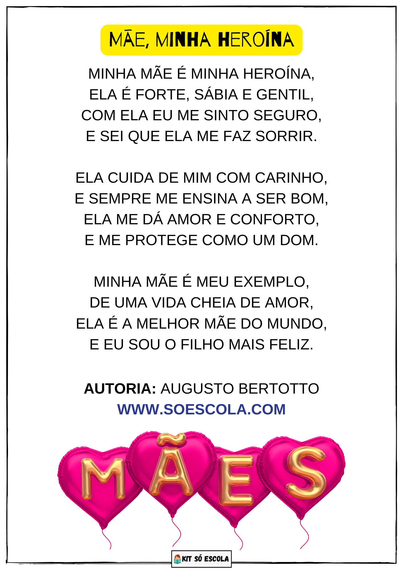 texto para mãe