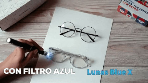 uso de filtro de luz azul
