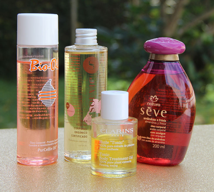 uso de óleos corporais