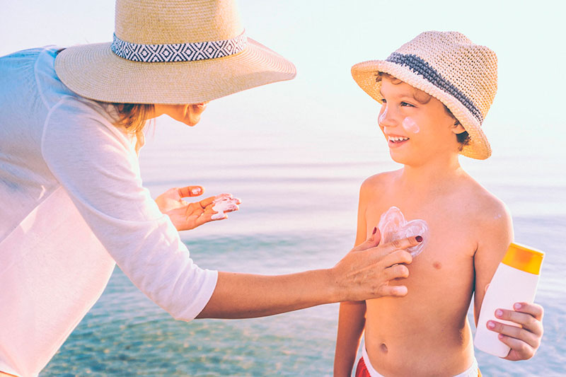 uso de protetor solar